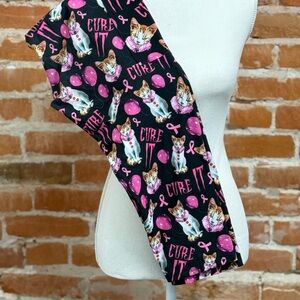 Cure It Cat Print Leggings - Capri